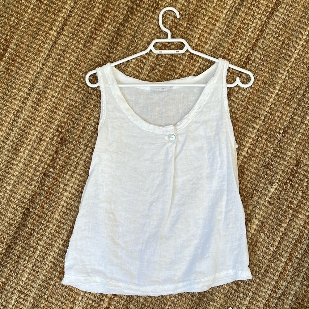 Cutloose Linen Tank Top